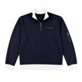 thumbnail image 5 of Jessboyy Mens Sweatshirts no Hood Long Sleeve Quarter Zip Pullover Work Casual Golf Waffle Knit Pullover Shirts Collared Sweatshirt Fall Winter Navy,L, 5 of 6