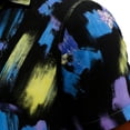 thumbnail image 4 of GUZOM Mens Abstract Print Short Sleeve Button Down Shirt, Stretch Wrinkle Resistant Casual Hawaiian Style Vacation Top, Black,Size S, 4 of 8