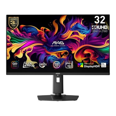 MSI MAG 321UPX QD-OLED 32" 16:9, QD-OLED Gaming Monitor, 240Hz 0.03ms, 3840 x 2160 (UHD), Height Adjustable Arm