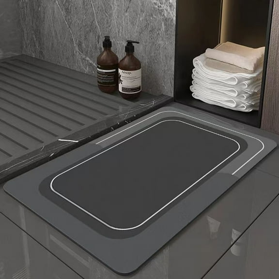 LSLJS Crystal Velvet Bathroom Rugs Super Absorbent Quick Dry Bath Mat Non-slip Rubber Back Bathtub Mats Shower Rug Toilet Carpet Bath Mats for Bathroom Floor Toilet Door Mat Machine Washable 24" x 36"