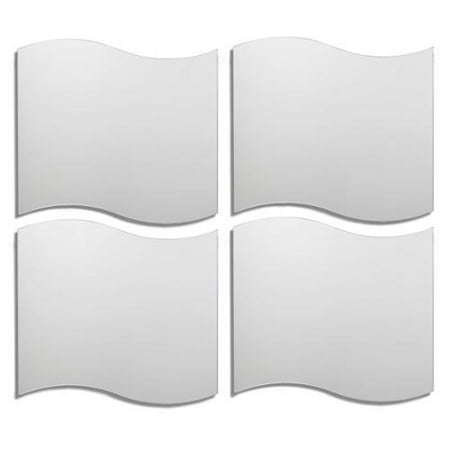 KD Furnishings Wavy Tile Decorative Wall Mirror (Set Of 4 KD Furnishings Wavy Tile Decorative Wall Mirror (Set of 4) - KD Furnishings Wavy Tile Decorative Wall Mirror (Set Of 4
