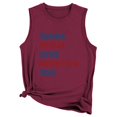 thumbnail image 4 of Trendfront Womens Patriotic Sleeveless Tank Top Crewneck Loves Jesus And America Too Letter Graphic Casual Summer Top, 4 of 4