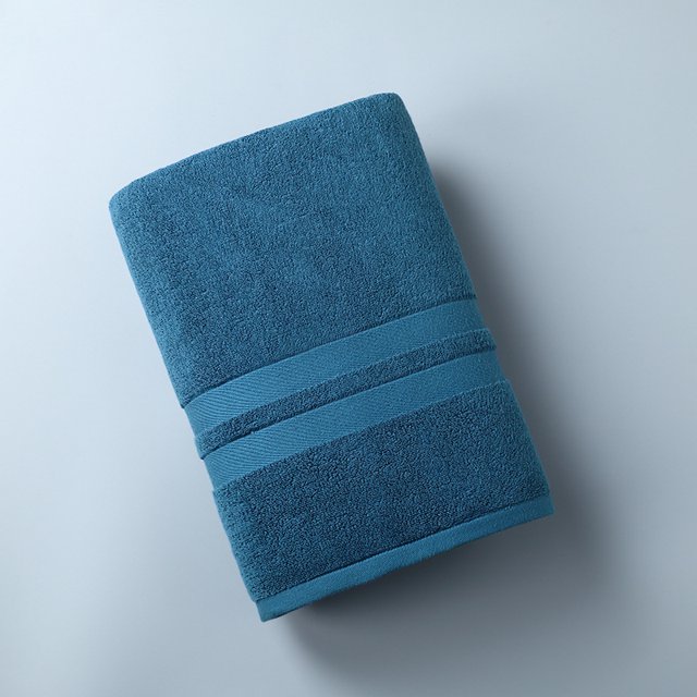 Nvzi 2 toallas de baño de algodón puro, toallas de mano de algodón suave, supersuaves y altamente absorbentes para ducha, piscina, spa, gimnasio y uso diario, 70 x 140 cm (azul pavo real).