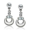 thumbnail image 1 of Alamode LO1989 Femmes Rhodium Boucles d'Oreilles en Métal Blanc avec Cristal de Qualité Supérieure en Clair, 1 of 1
