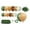 As shown, variant on Jungle Safari Balloon Garland Kit 140 Pcs Green Gold Brown Balloons With Tropical Leaves For Birthday Party Decor