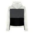thumbnail image 3 of Htigea Men's Hoodies Sweatshirt with Kangaroo Pocket Novelty Color Block Pullover Hoodies Long Sleeve Hooded Drawstring Today Sales White,L, 3 of 4