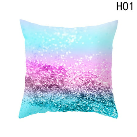 KABOER Throw Decoration Fur Fluffy Sofa Sequins Pillow Plush Cushion Cover (Best Throw Pillows For Leather Couch)