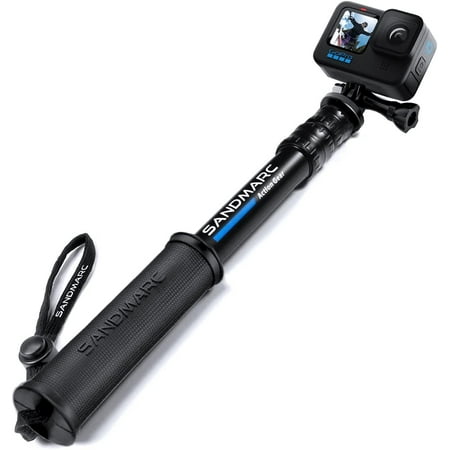 SANDMARC Pole - Compact Edition: 10-25" Waterproof Pole (Selfie Stick) for GoPro Hero 12, 11, 10, 9, 8, Max, 7, 6, 5,