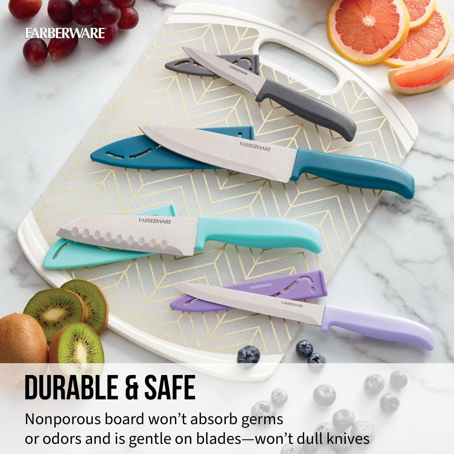 Planche à découper Sabatier 11x14" avec motif doré Planche à découper