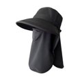 thumbnail image 2 of Sombrero para el sol con visera de verano, protección solar, para senderismo, camping, ciclismo, playa al aire libre. Negro, 2 of 9