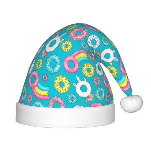 Rateoe Donut Santa Hat Confortable Christmas Hat for Christmas Party Favors Fit for Kids