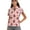 Cute Highland Cattle Rose Heart, variant on COEQINE Women Short Sleeve Golf Shirts for Valentine's Day 1/4 Zip V Neck Golf Polo Tops Lightweight Quick Dry Fit Soft Sportswear Heart and Polka Dot Print Tennis Activewear, XS