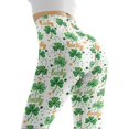 thumbnail image 5 of DISNIMOSt. Patrick's Day Yoga Leggings for Women, Lucky Leaf Printed Workout Yoga Pants High Waist Workout Leggings for Yoga Gym, White and Green, XS, 5 of 6