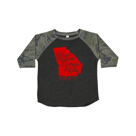 

Inktastic Blame It on My Georgia Roots Gift Toddler Boy or Toddler Girl T-Shirt