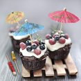 thumbnail image 3 of sunsanly 50 Pcs Cocktail Picks Hawaiian Party Decor Food Drink Picks Cupcake Toppers Umbrella Sticks for Summer Birthday Pool Parties, 3 of 8