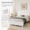 thumbnail image 4 of Miniyam Queen Bed with Barn Door Headboard and Footboard, Farmhouse Wood Platform Bed Frame, White, 4 of 7