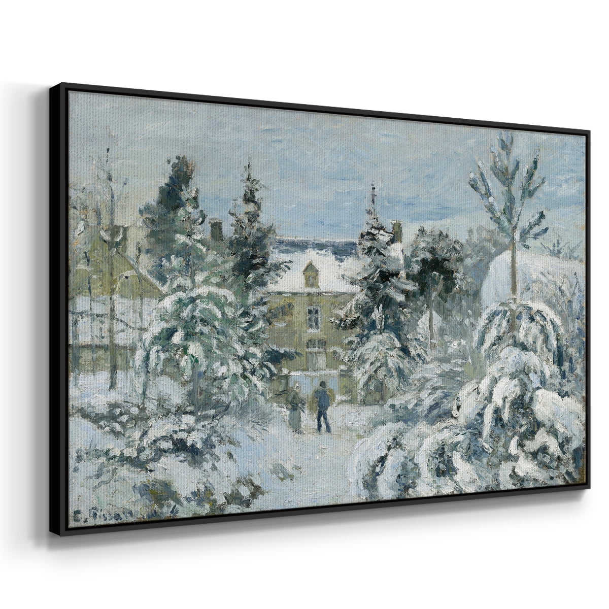 Vintage Landscape-CCXC By Wexford Home Framed in Black Wood Gallery Wrapped Canvas 17 in. x 25 in.