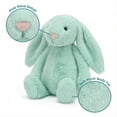 thumbnail image 3 of Juguetes de peluche de conejito de Pascua de 9,8 pulgadas, color verde salvia, peludos y holgados, animales de peluche de conejito de color sólido, peluches de eucalipto difusos para decoración, 3 of 8