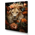 thumbnail image 2 of Designart "Regal Portraits Of Lions I" Animals Lion Canvas Prints, 2 of 7