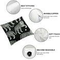 thumbnail image 4 of Autua Black &amp; White Leopard Print Pillow Case, Modern Cheetah Print Trim, Throw Pillow Case, Outdoor Farmhouse Cushion Cover, Sofa Bed, Living Room Decoration 18x18in, 4 of 5