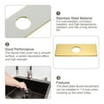thumbnail image 3 of 6 Inch Sink Faucet Hole Cover, Stainless Steel Square Deck Plate Faucet Escutcheon Sink plate, Gold, 3 of 7