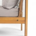 thumbnail image 4 of Christopher Knight Home Transitional Outdoor Lounge Chair with Cushions, Solid Wood, Light Gray+Teak, Set of 2, 4 of 8