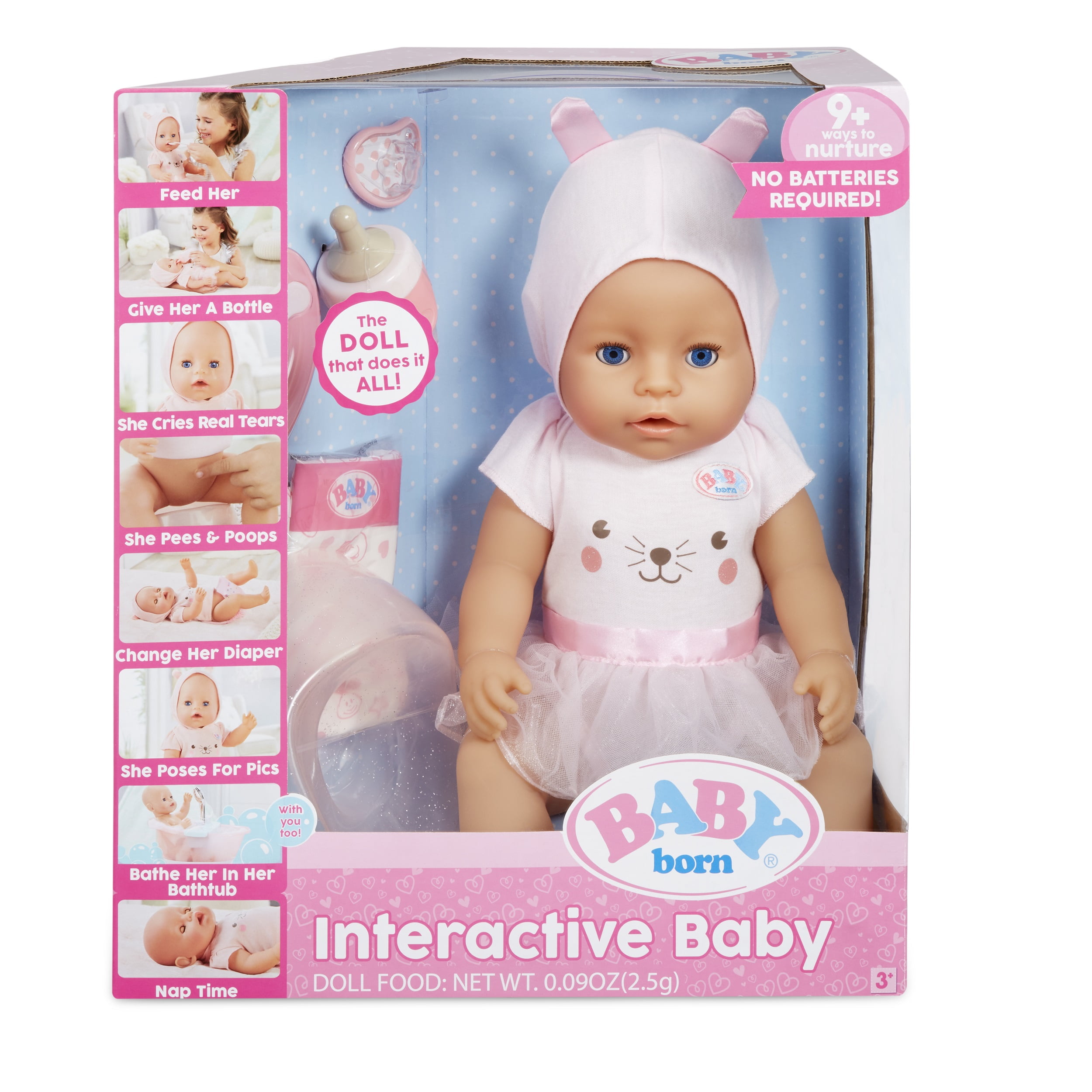 Brown Eyes with 9 Ways to Nurture Baby Born Interactive Boy Baby Doll Party Theme