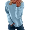 thumbnail image 6 of Women's Round Neck Print Comfortable Long Sleeve Hoodie Top For Daily Casual, 6 of 9