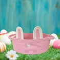 thumbnail image 6 of Nmdmisc Easter Basket for Boys Girls Easter Bunny Basket with Rabbit Ears, Easter Egg Hunting Basket Easter Baskets for Children Kids Babies First Easter Gifts Pink 12.2*8.2*5.1 in, 6 of 6