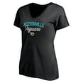 thumbnail image 2 of Women's Black Jacksonville Jaguars Depth Chart V-Neck T-Shirt, 2 of 3