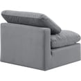 thumbnail image 5 of Meridian Furniture Indulge Contemporary Velvet Armless Chair in Gray, 5 of 9