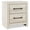Whitewash, variant on Signature Design by Ashley Drystan Rustic Industrial 2 Drawer Nightstand with 2 Slim-Profile USB Charging Stations, Weatherworn Brown