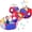 Red-Yellow-Blue, variant on PigPigPen Kids Play Tent with Crawl Tunnel and Ball Pit, Indoor Outdoor Polyester Toys, 5-Piece Set