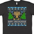 thumbnail image 4 of Inktastic Happy Chrismukkah Sweater Style with Menorah and Trees T-Shirt, 4 of 5