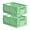 Green-2Pack, variant on 6-Pack Small Pastel Plastic Storage Baskets, Collapsible Crates for Organizing, Space-Saving Mini Bins for Classroom, Kitchen, Office, Bedroom (5.9" x 3.8" x 2.2")