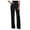 Black, variant on Dress Pants for Women, High Waisted Flare Leg Pants Solid Fashion Cut Boot Legs Trousers Casual Loose Blue