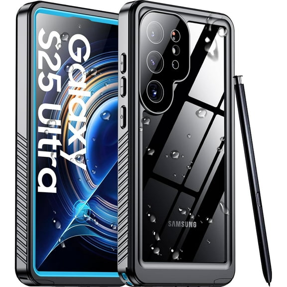 Designed for Samsung Galaxy S25 Ultra Case Waterproof, Built-in Lens & Screen Protector Military Grade Shockproof Dropproof IP68 Underwater Full Body Phone Case for Galaxy S25 Ultra 6.9"-Blue