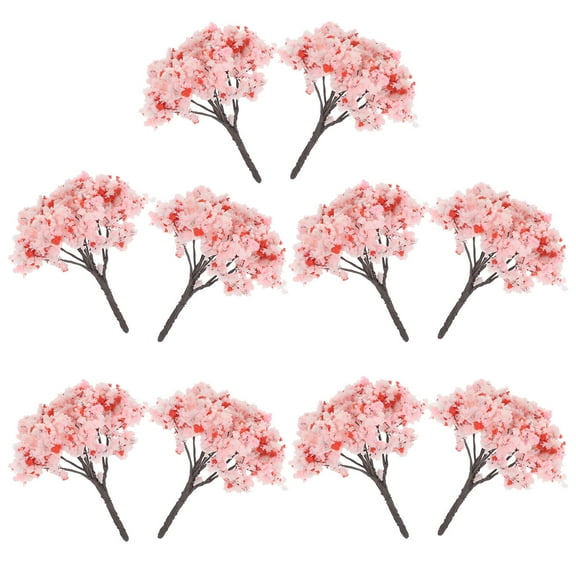 TAILTOSS 10pcs Faux Cherry Blossom Tree Pink ABS DIY Crafts For Artists