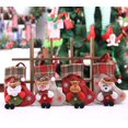 thumbnail image 3 of Calcetín navideño4 piezas Calcetín navideño Calcetín navideño Papá Noel Muñeco de nieve Reno Oso Decoraciones navideñas Calcetín navideño Bolsas de regalo, 3 of 5