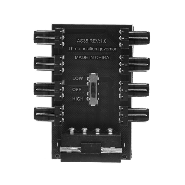 Adaptador de controlador de velocidad de PC universal FLhrweasw ventilador con cubierta de computadora 12V Nuevo