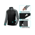 thumbnail image 3 of Little Donkey Andy Men's Quick Dry Thermal Lightweight Running Jacket Full Zip Hybrid Warm Thumbholes Golf Track Jacket Black Heather S, 3 of 7