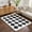 Black, White / Zahur, variant on Hauteloom Ulric Modern Geometric Diamond Area Rug for Living Room, Bedroom - Machine Washable Area Rug - Stain Resistant - Pet Friendly - Medium Pile - Cream, Dark Orange, Rust - 2' x 2'11"