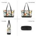thumbnail image 6 of FORMRS Canvas Laptop Tote Bag for Women with 15.6" Computer Compartments Shoulder Handbag, Retro Colorful Flowers, 6 of 7