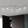 thumbnail image 1 of Unicozin 6 Light Track Lighting Kit, Matt Nickel LED Track Light with Flexibly Rotatable Light Head, Foldable Ceiling Spot Light Included L, 1 of 8