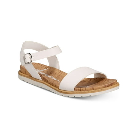 

AMERICAN RAG Womens White Adjustable Strap Mattie Round Toe Platform Buckle Sandals 12 M