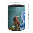 thumbnail image 2 of Raya y el Último Dragón-theme Cylinder Pen Holder Pencil Organizer with Flannel Lining PVC Leather Material Cardboard Base for study work 10*8CM, 2 of 6