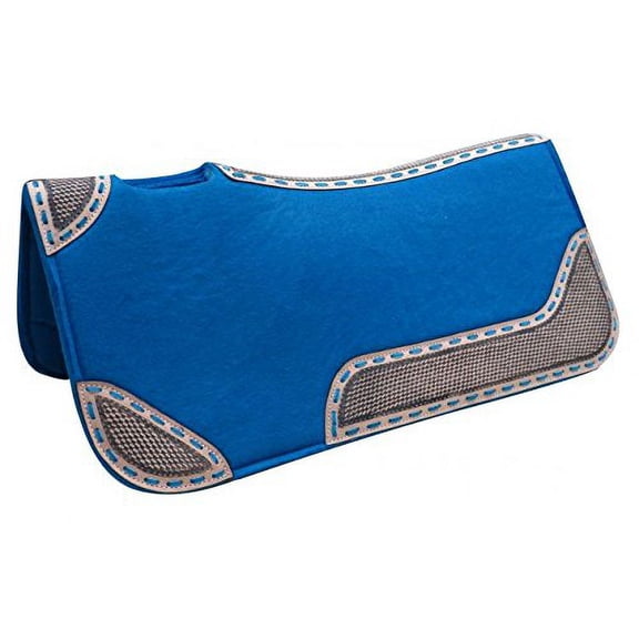 Showman 32" x 31" Blue Felt Saddle Pad