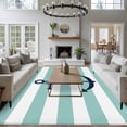 thumbnail image 3 of Rectangle Rug 6x9ft Area Rug,Blue Anchor Nautical Coastal Area Rugs for Living Room Bedroom,White Stripe Marine Theme Floor Mat Non-Slip Non-Shedding Carpet Indoor Accent Rugs, 3 of 9