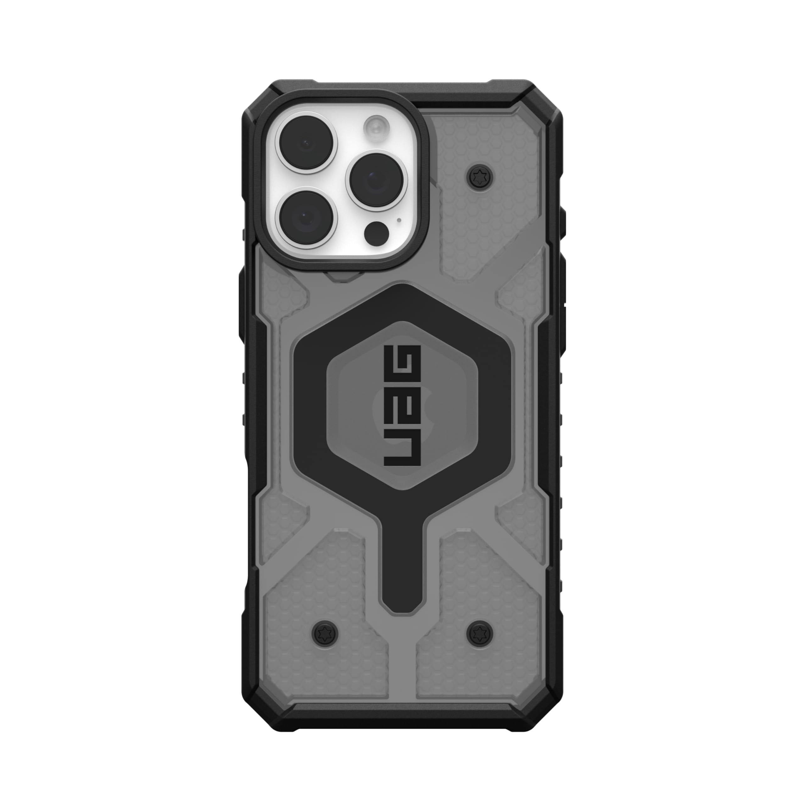 UAG iPhone 16 Pro Max Case 6.9" Pathfinder Clear - Compatible with MagSafe Charging Rugged Shockproof Anti-Slip Military Grade Protective Cover, Ash