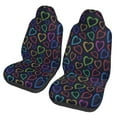 thumbnail image 2 of Haiem Colored Hearts Printed Car Seat Covers Set of 2, Universal Fit Car Seat Covers,Protective Seat Covers,Comfortable Car Seat Covers, Easy Installation Seat Covers, Vehicle Seat Covers, 2 of 9